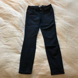 Paige dark blue stretchy skinny jeans